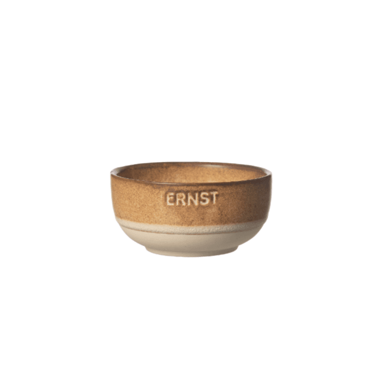 Ernst Skål d8 h4 cm - brun natur botten