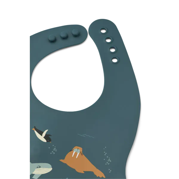 Hovedbilde Ember Printed Bib 2-pack. Smekke.Artic Sea/ ...