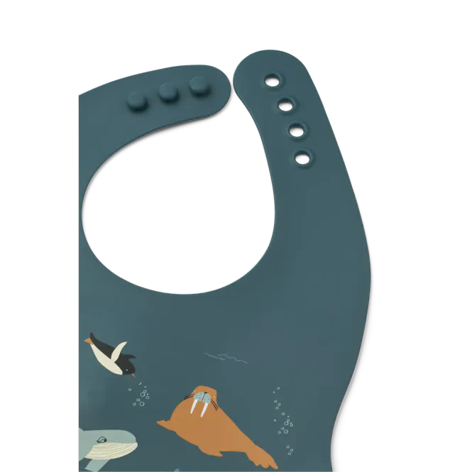 Hovedbilde Ember Printed Bib 2-pack. Smekke.Artic Sea/ ...