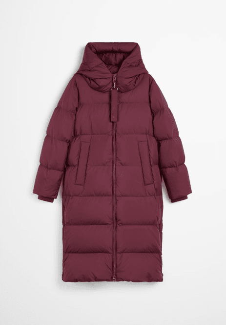 Hovedbilde Puffer down hooded coat aubergine red/ Marc ...