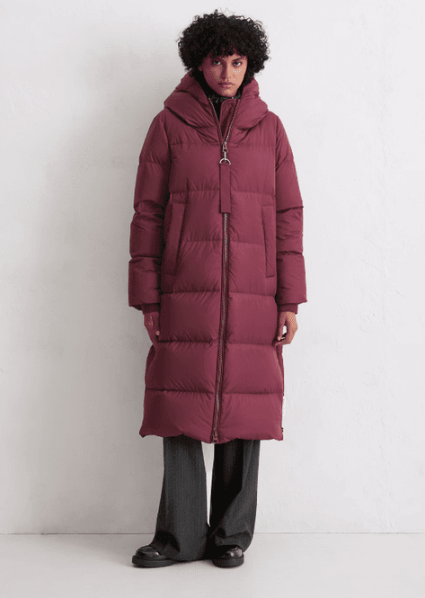 Hovedbilde Puffer down hooded coat aubergine red/ Marc ...