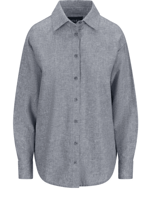 Hovedbilde Ella&il Livia Linen Shirt - Denim blue