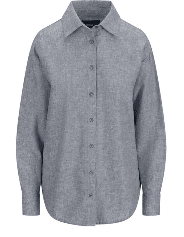 Ella&il Livia Linen Shirt - Denim blue