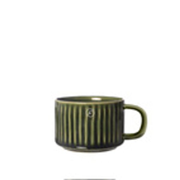 Hovedbilde Glöggmugg d7,5 h5 cm grön räfflad/ Ernst