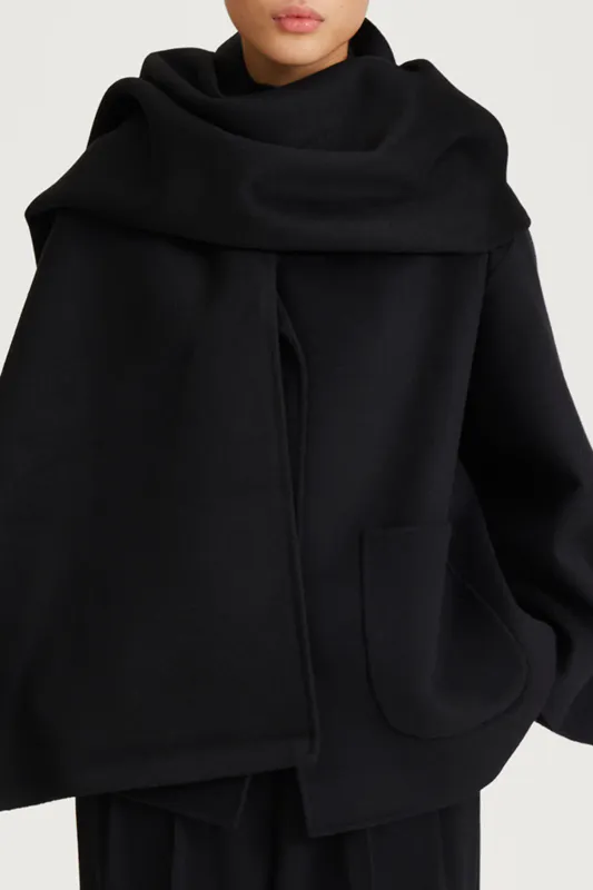 TECLA SCARF - BLACK/ Stylein