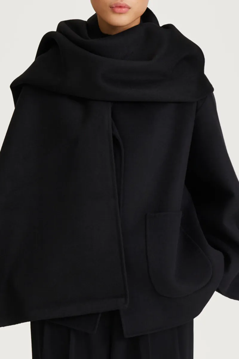 TECLA SCARF - BLACK/ Stylein