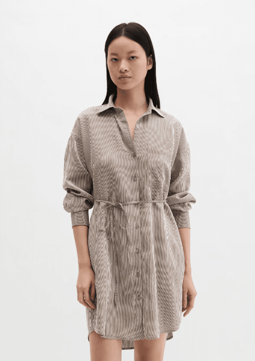 Regular striped crinkle blouse dress/ Marc O`Polo