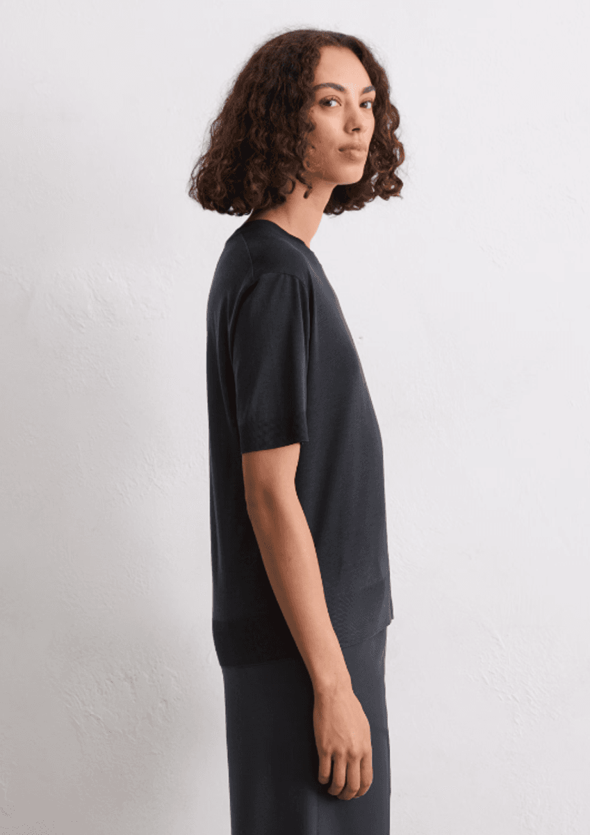 Tencel T-shirts short sleeve Deep night blue/ Marc O' Polo