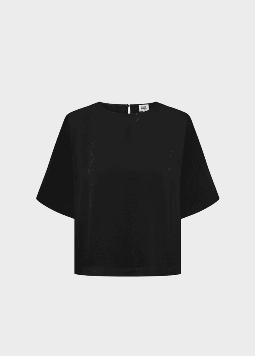 Leonie Satin Tee Black/ Twist&Tango