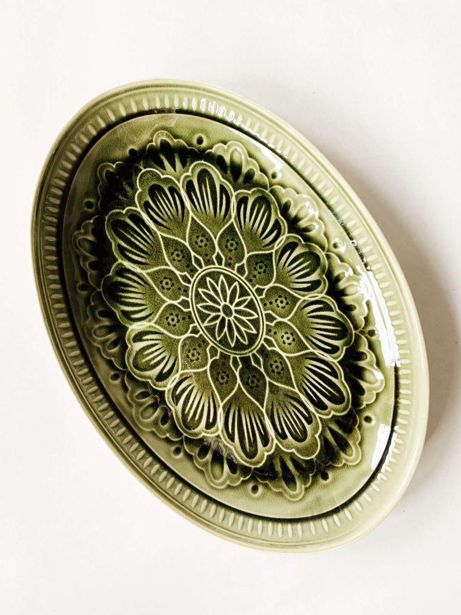 Valborg serveringsfat 41×28 cm grønn/ Trend