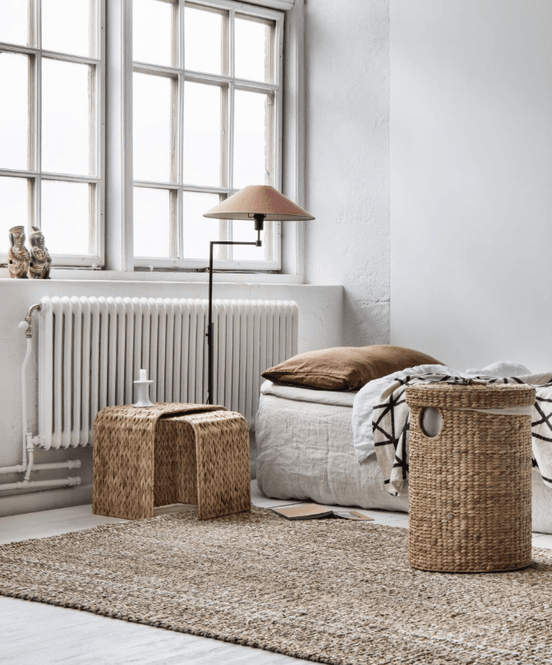 Hovedbilde Laundry basket round Lily natural liten/ Dixie