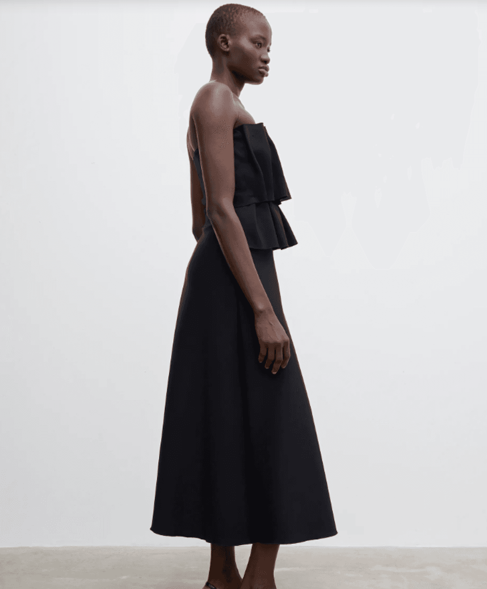 Sculpted tube dress black/ Dagmar