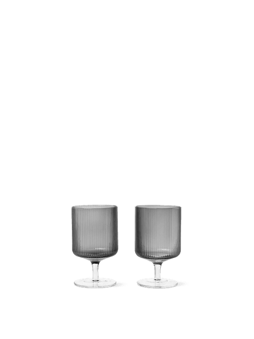 Hovedbilde Ripple Wine Glasses - Set of 2 - Smoked Grey/ ...