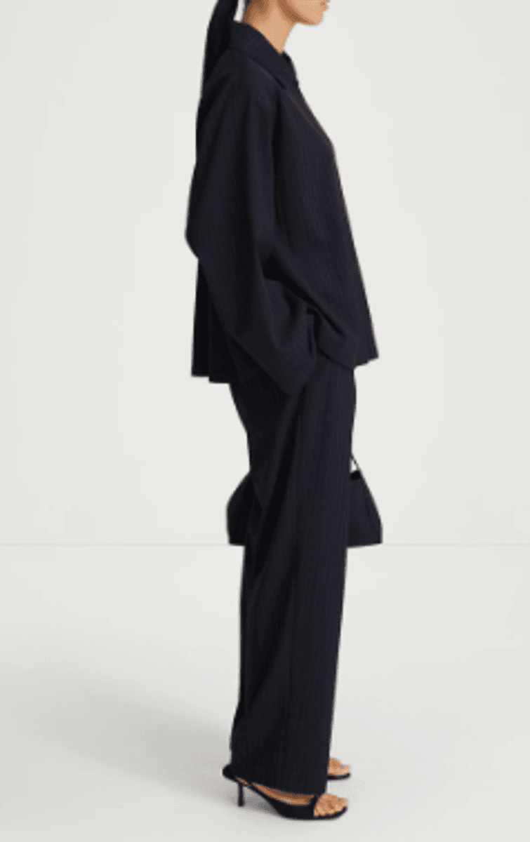 BRENLY SHIRT - NAVY PINSTRIPE/ Stylein