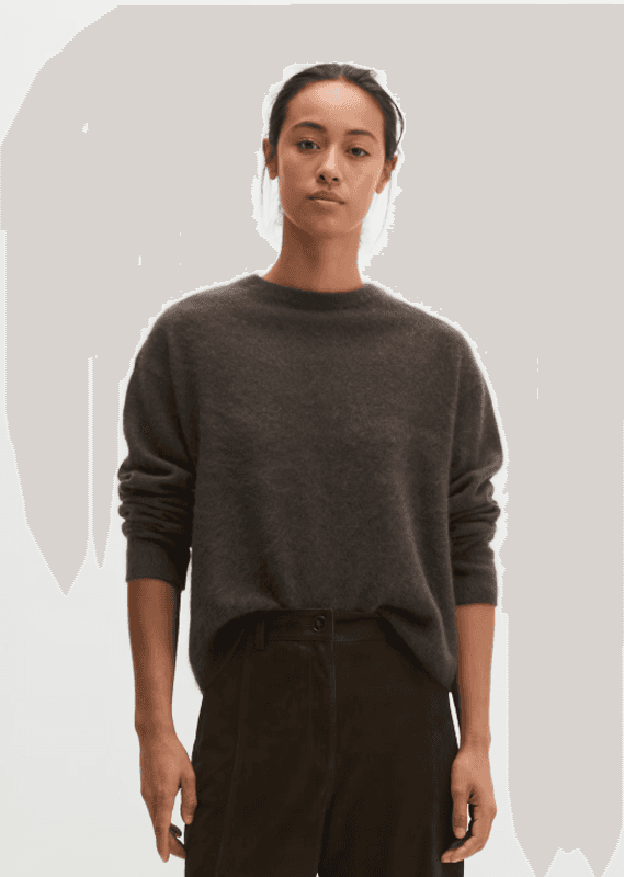 Marc O`Polo Cozy, loose-fitting sweater - Burnt Coffee
