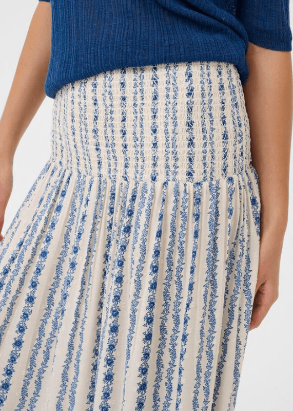 Culture CUhollie Skirt - Blue/White Graphic 