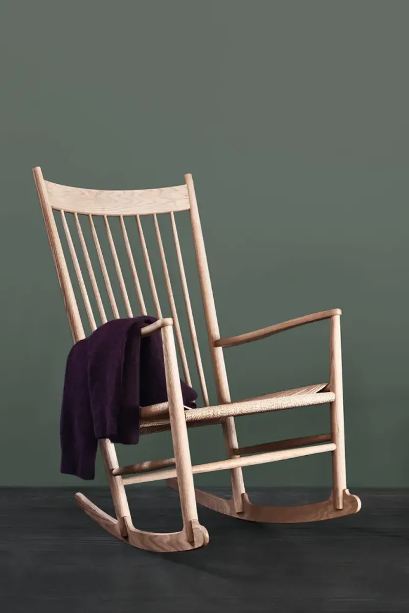 Gyngestol - J16 Natur Papirgarn / Såpet Eik Fredericia