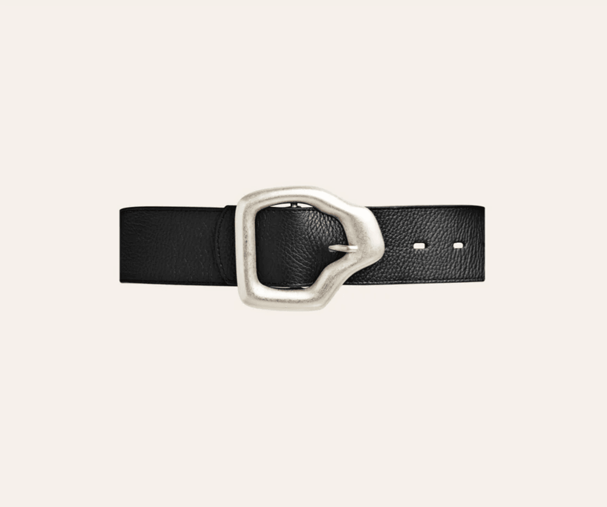 AKO BELT Black Silver/ CalaJade