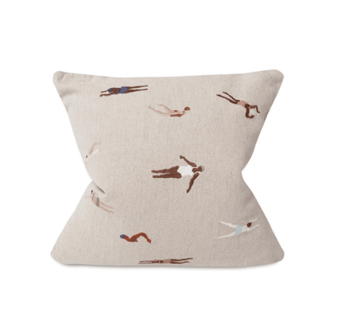 SWIMMERS EMBROIDERED CUSHION COVER/ Fine Little Day