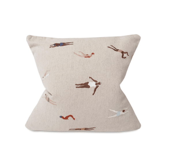 Hovedbilde SWIMMERS EMBROIDERED CUSHION COVER/ Fine Little ...