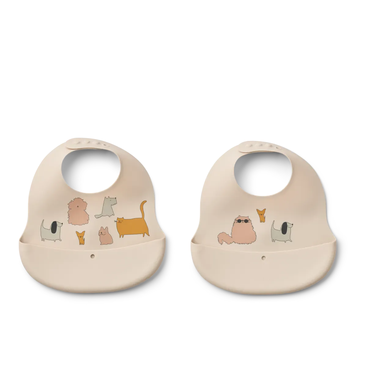 Ember Printed Smekke 2-pack. Cats and dogs. Liewood