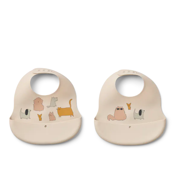 Hovedbilde Ember Printed Smekke 2-pack. Cats and dogs. ...