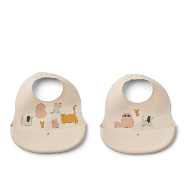 Hovedbilde Ember Printed Smekke 2-pack. Cats and dogs. ...