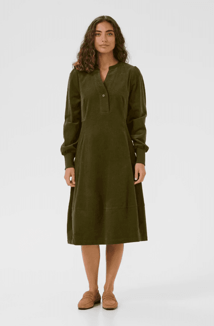 Hovedbilde Culture CUrhaena LS Dress - Burnt Olive / Green