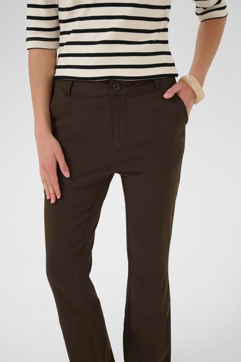 CUbengtha Long Flare Pants Demitasse - Brown/ Culture