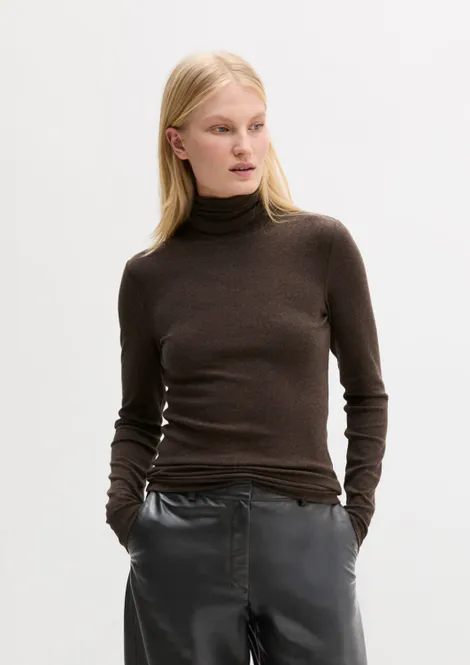 Hovedbilde Marc O`Polo turtleneck longsleeve - Stone Brown ...