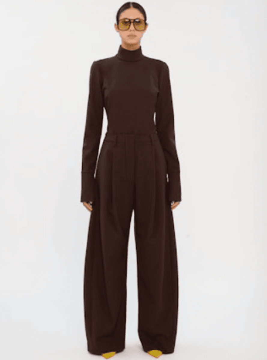 Billie Brown Wool Trousers/ TheLatest