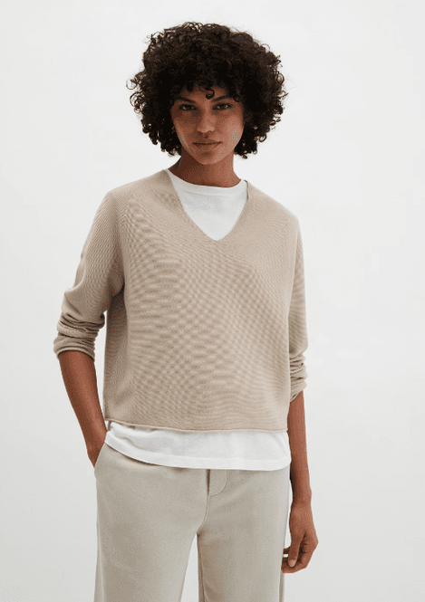 Hovedbilde seamless-pullover Linen Beige/ Marc O`Polo