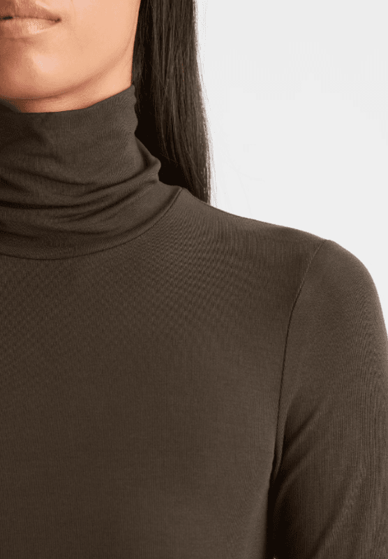 Marc O`Polo Slim-Fit Long-Sleeve Turtleneck - Burnt Coffee