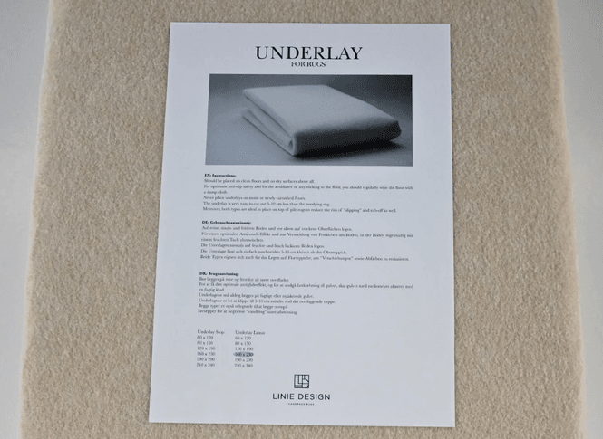 Hovedbilde Underlay Luxus 190x290/ Linie Design
