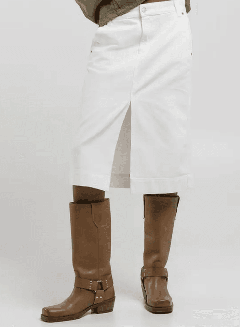 Hovedbilde WHITE DENIM MIDI SKIRT/ Replay