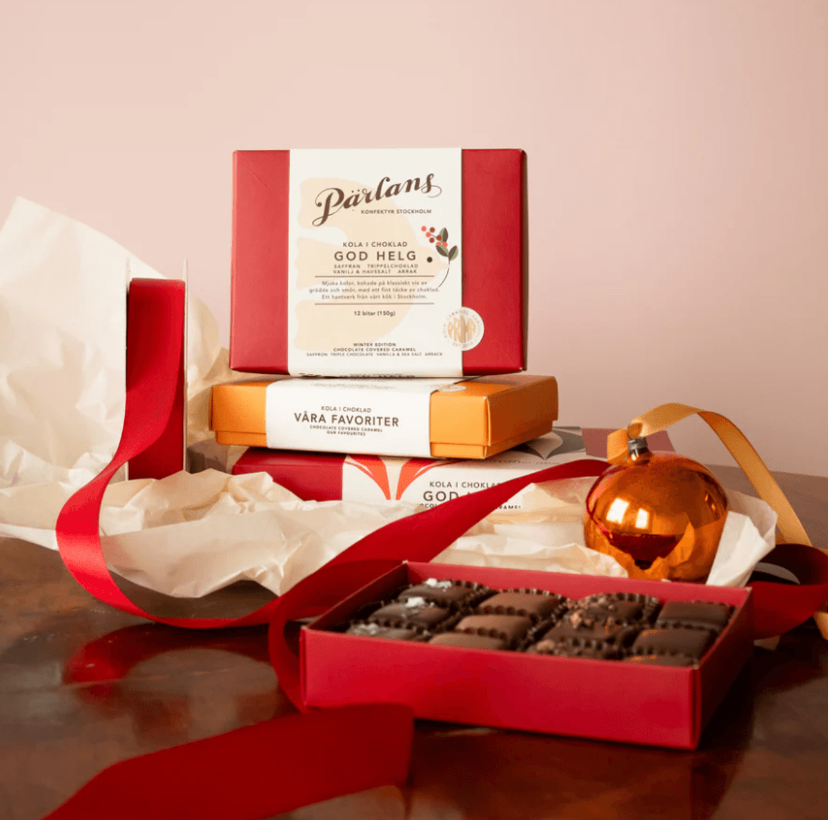 chocolate covered caramels WINTER EDITION 12 pieces/ Pärlans