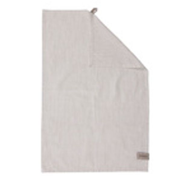 Hovedbilde Kökshandduk 47x70cm beige/vit smal rand/ Ernst